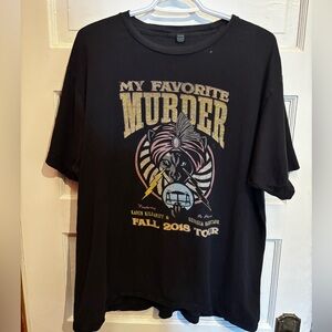 Black MFM T-Shirt with Tour Print
